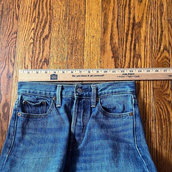 Levi's Women's 25 White Oak Cone Denim Raw Hem Slim Fit Blue Jeans - Picture 7 of 12